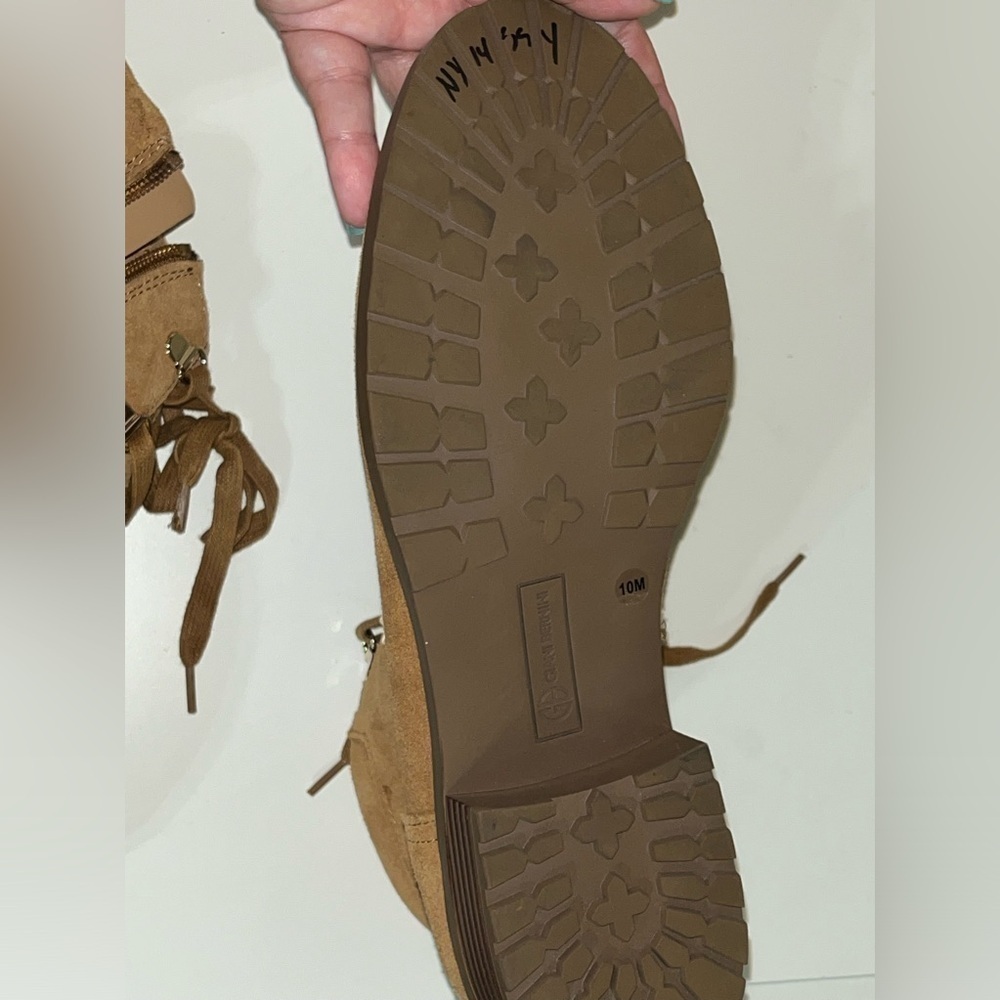 Giani Bernini Womens Bertey Suede Lace-Up Booties Memory Foam, brown/tan - Picture 9 of 10